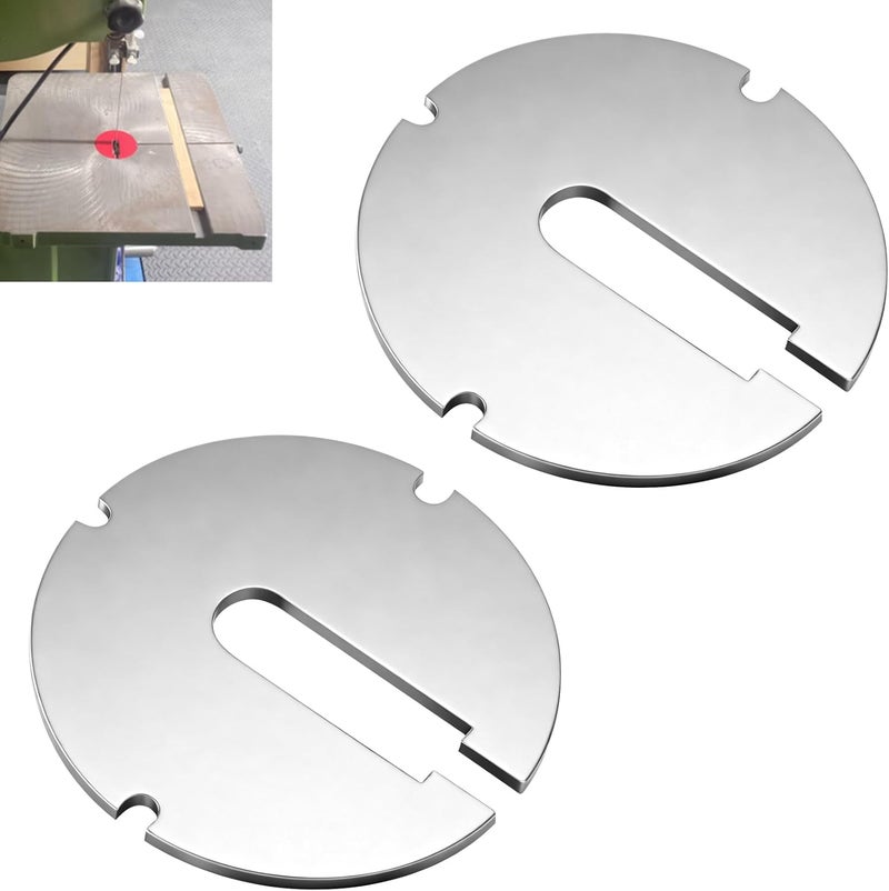 BERPSE (Pack of 2) 426-02-063-0001 426-02-063-0002 Table Inserts (Diameter: 2.5 in, Thickness: 0.1 in) Compatible With Delta 14 Part/Rockwell 14" Band saws and 24" Scroll saws - Image 1